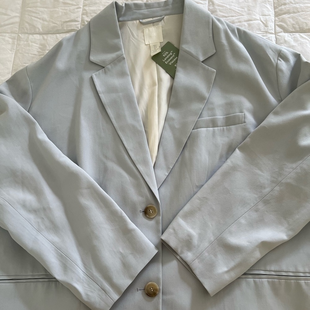H&M baby blue Blazer - Picture 2 of 6